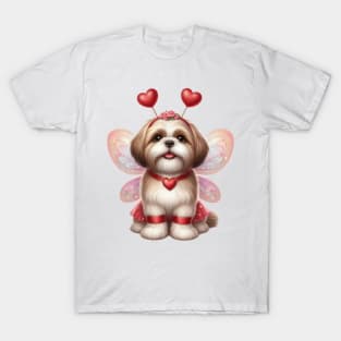 Valentine Fairy Shih Tzu Dog T-Shirt